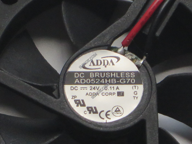 ADDA AD0524HB-G70 24V 0,11A 2,64W 2wires Cooling Fan refurbished 