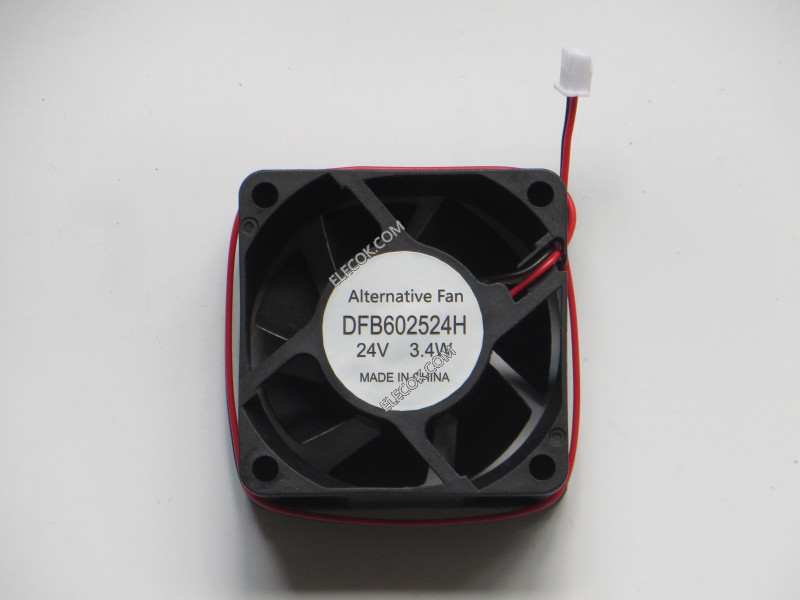 Young Lin Tech DFB602524H Server-Square Fan DFB602524H 24V 3,4W 2wires Cooling Fan substitute 