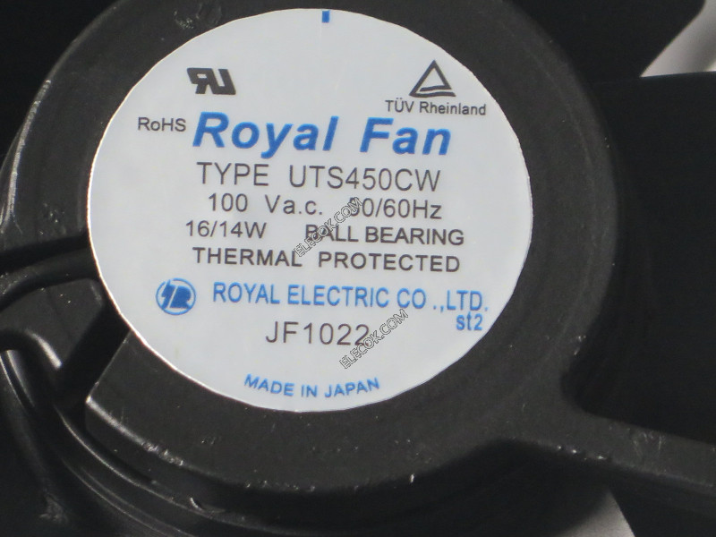 ROYAL UTS450CW 100V, 16/14W, 50/60Hz Axial Cooling Fan,120 x 120 x 38 mm