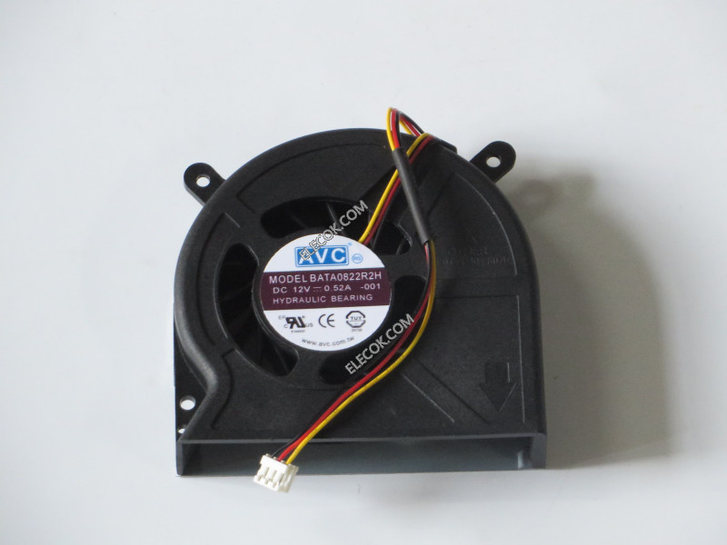 AVC BATA0822R2H 12V 0,52A 3wires Hydraulic Csapágy Cooling Fan 