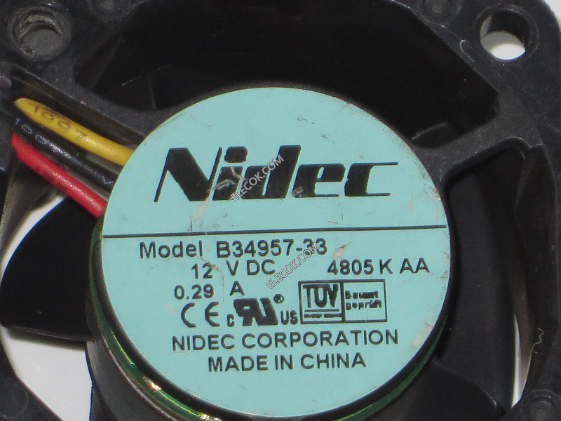 Nidec B34957-33 12V 0.29A Cooling Fan