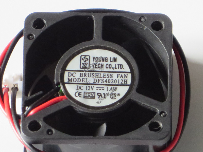YOUNG LIN DFS402012H 12V 1,6W 2wires Cooling Fan 