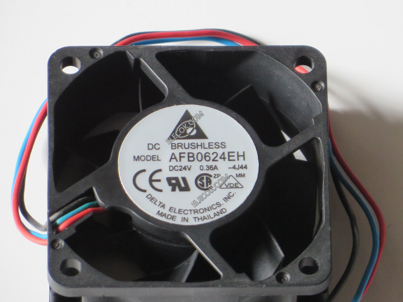 DELTA AFB0624EH-4J44 24V 0.36A 3wires Cooling Fan, Refurbished