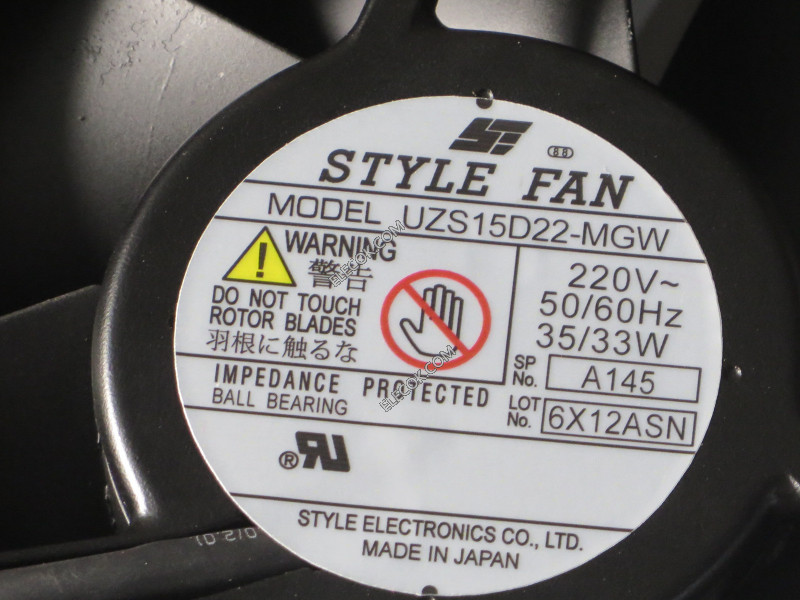 STYLE UZS15D22-MGW 220V 35/33W Cooling Fan without csatlakozó refurbished 