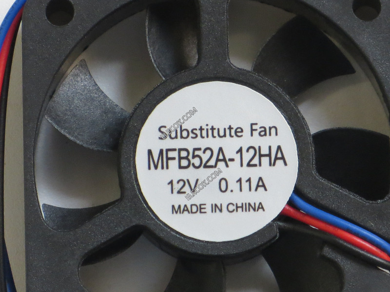 SEPA MFB52A-12HA 12V 0.11A 3wires Fan, substitute