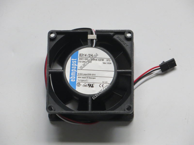 EBM-Papst 8314/2H 24V 250mA 6W 3wires Cooling Fan,refurbished