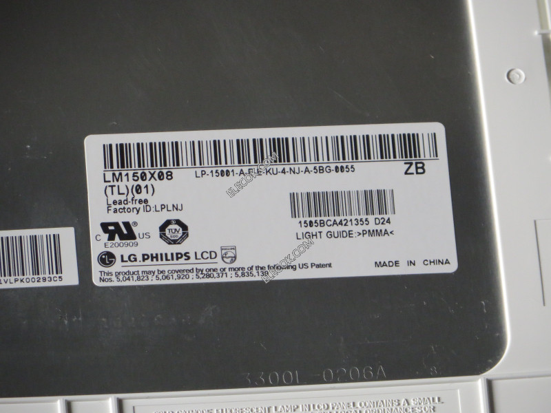 LM150X08-TL01 15.0" a-Si TFT-LCD Panel számára LG.Philips LCD 