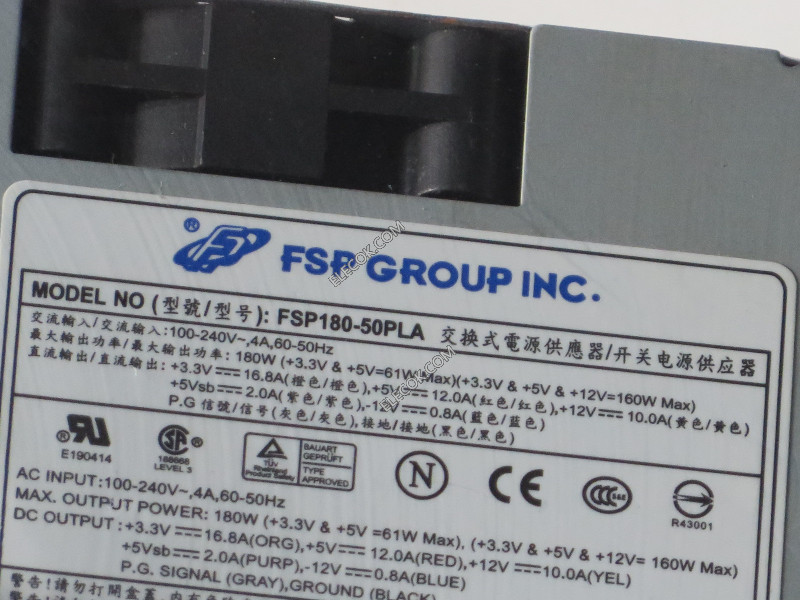 FSP FSP180-50PLA 240V 60-50Hz PFC Integrated Power Supply,  used