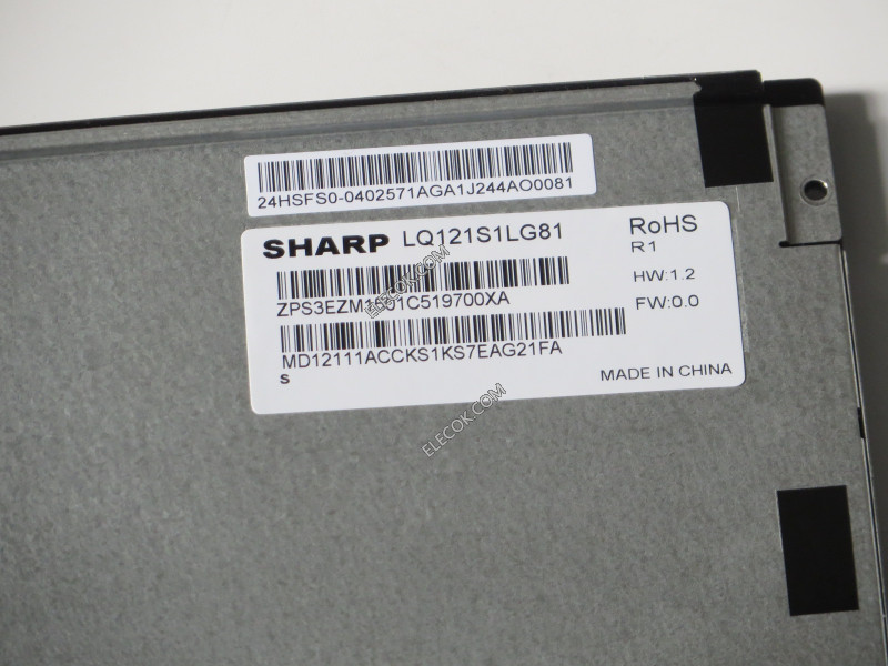 LQ121S1LG81 12,1" a-Si TFT-LCD Panel számára SHARP Replacement 