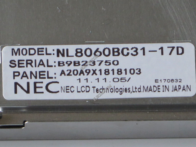 NL8060BC31-17D 12,1" a-Si TFT-LCD Panel pro NEC used 