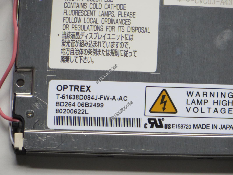 T-51638D084J-FW-A-AC 8,4" a-Si TFT-LCD Panel számára OPTREX Inventory new 