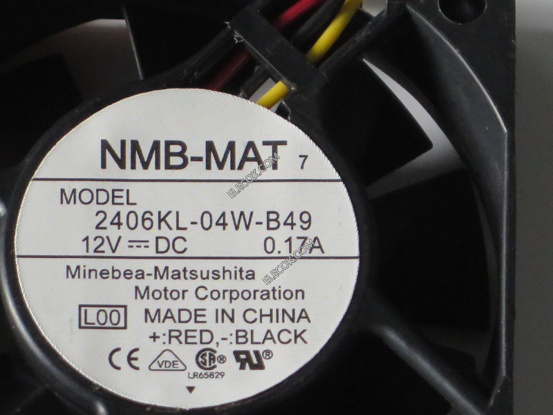 NMB 2406KL-04W-B49-L00 12V 0,17A 3wires Cooling Fan 