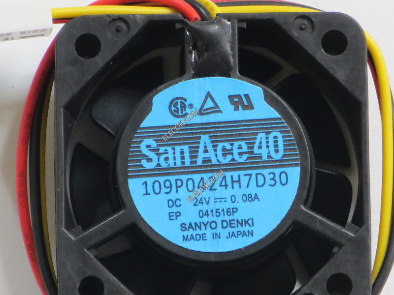 Sanyo 109P0424H7D30 24V 0,08A 3wires Cooling Fan 