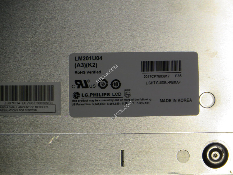 LM201U04-A3K2 20,1" a-Si TFT-LCD Panel pro LG.Philips LCD used 