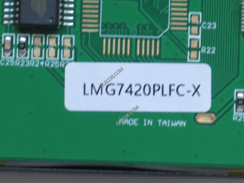LMG7420PLFC-X Hitachi 5,1" LCD Panel Replacement Černá film with white background with Černá lettering 