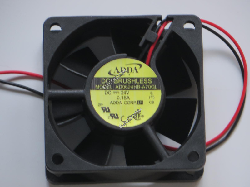 ADDA AD0624HB-A70GL 24V 0,15A 3,6W 2wires Cooling Fan 