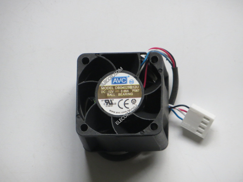 AVC DB04028B12U P087 12V 0.66A 4wires Cooling Fan