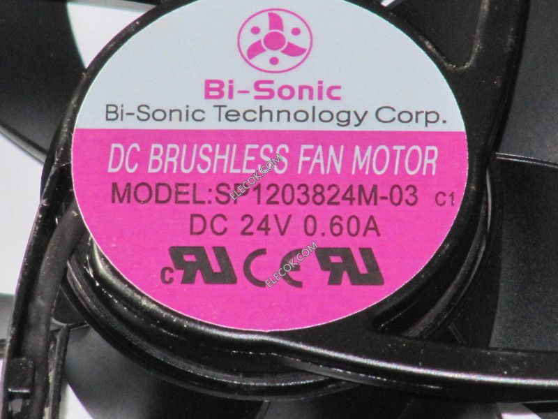 Bi-Sonic SP1203824M-03 24V 0.6A  2Wires Cooling Fan