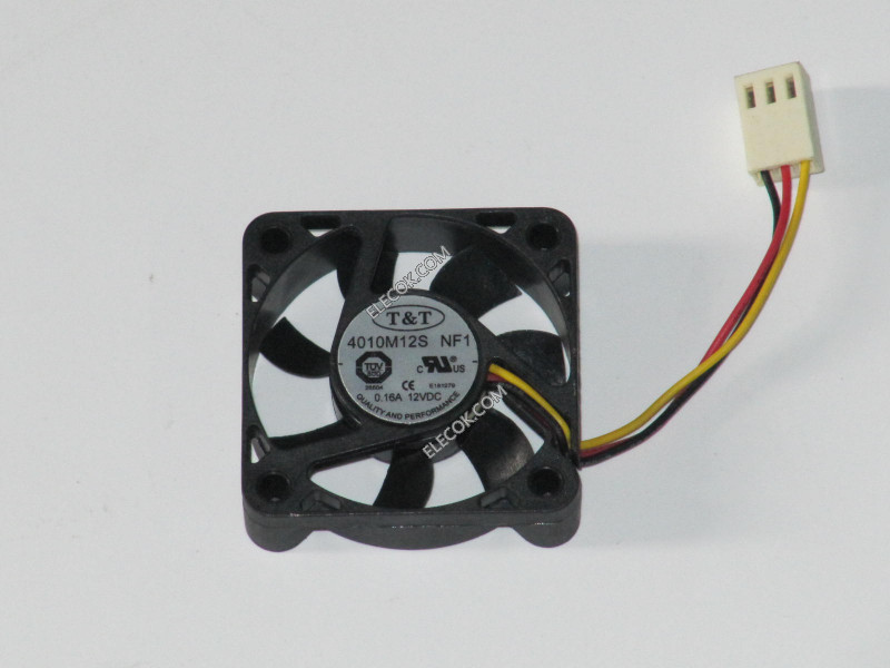 T&amp;T 4010M12S NF1 12V 0.16A 3wires cooling fan