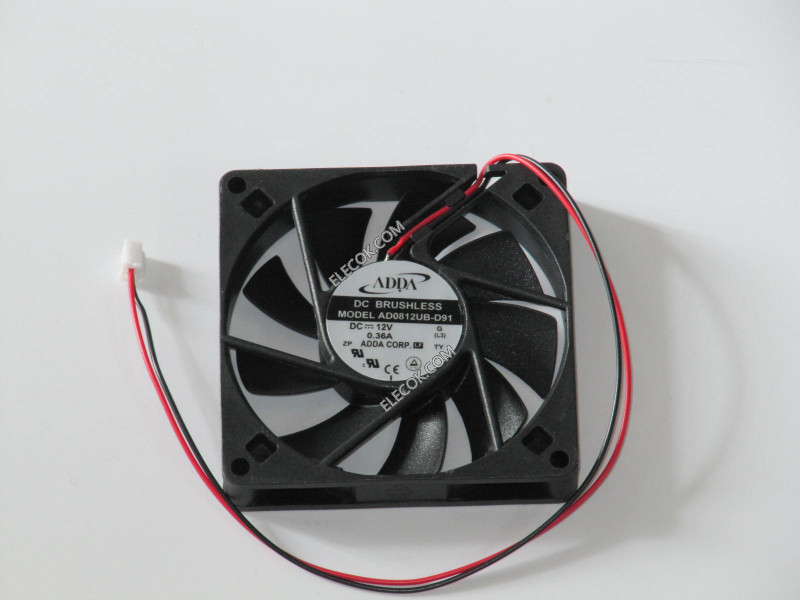 ADDA AD0812UB-D91 12V 0.36A 2wires cooling fan