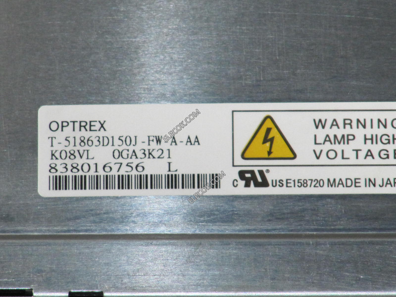 T-51863D150J-FW-A-AA 15.0" a-Si TFT-LCD Panel for OPTREX, Inventory new