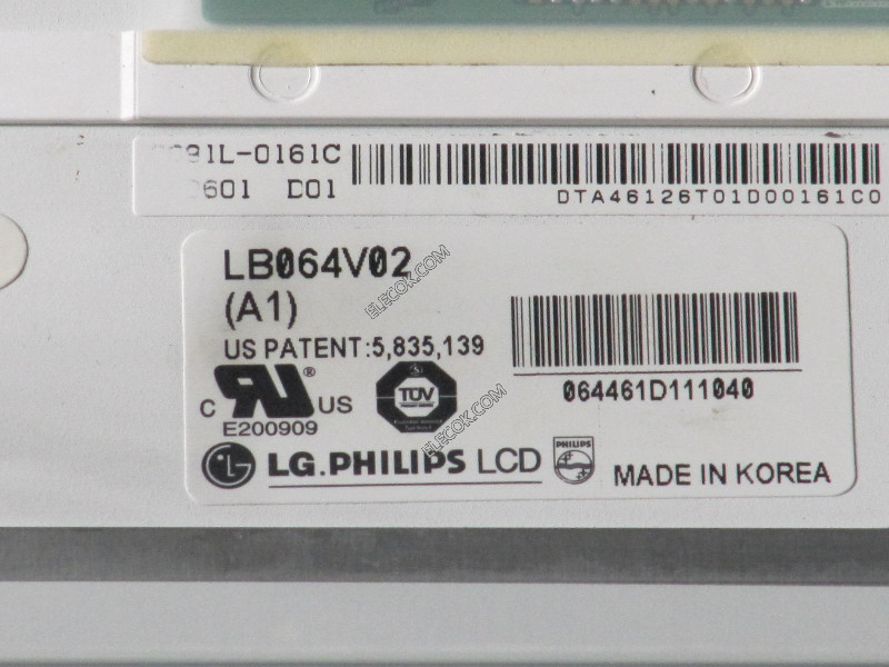 LB064V02-A1 6,4" a-Si TFT-LCD Panel pro LG.Philips LCD used 