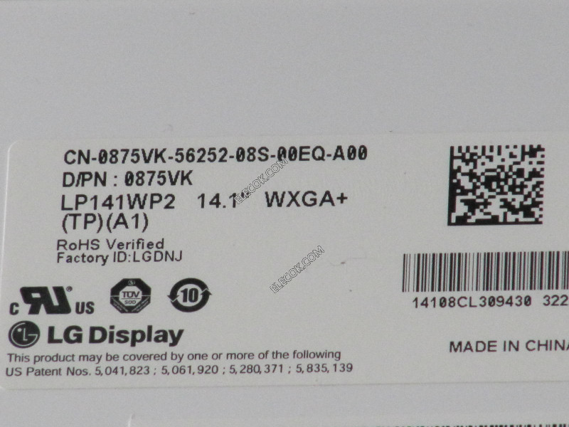 LP141WP2-TPA1 14,1" a-Si TFT-LCD Panel számára LG Display 