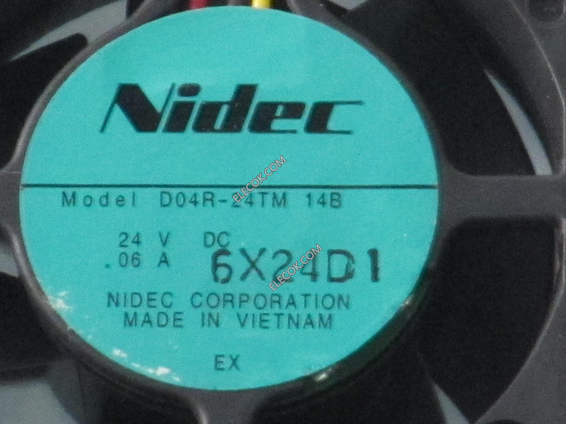 Nidec D04R-24TM 14B 24V 0.06A 3wires cooling fan