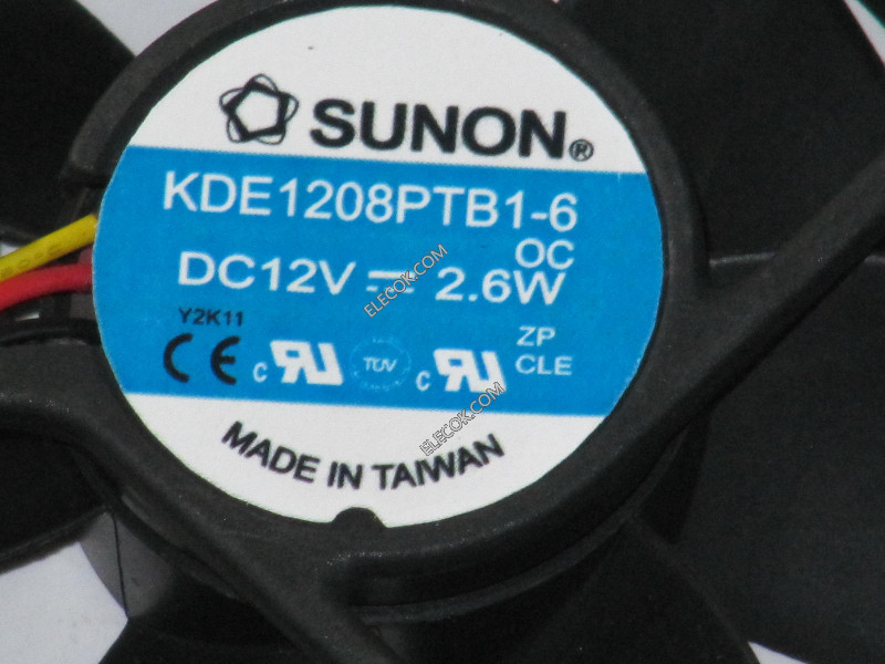 SUNON FAN KDE1208PTB1-6 8025 12V 2,6W 3wires 
