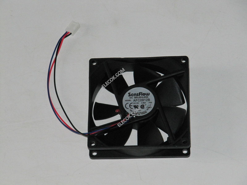 DELTA AFC0912B-F00 12V 0.60A 3wires cooling fan