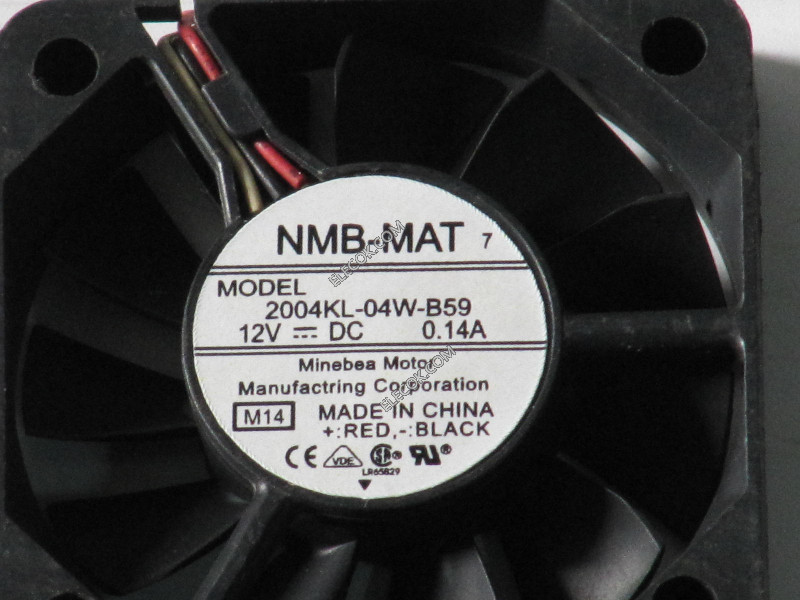 NMB 2004KL-04W-B59 12V 0.14A 3wires Cooling Fan