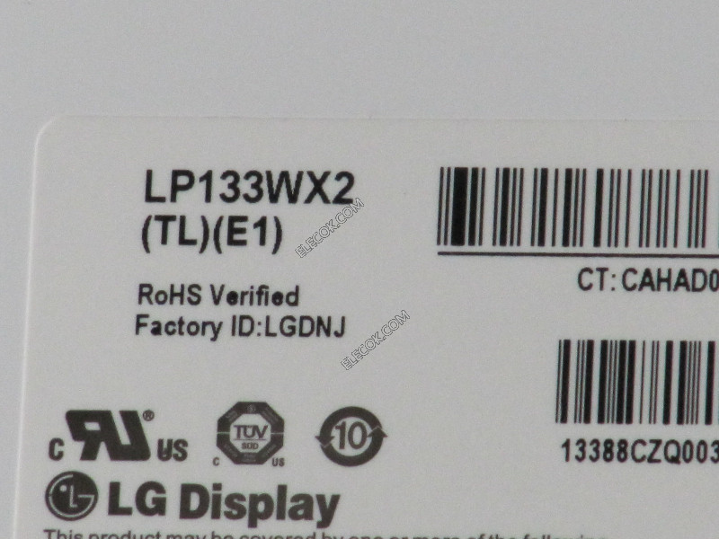 LP133WX2-TLE1 13.3" a-Si TFT-LCD Panel for LG Display