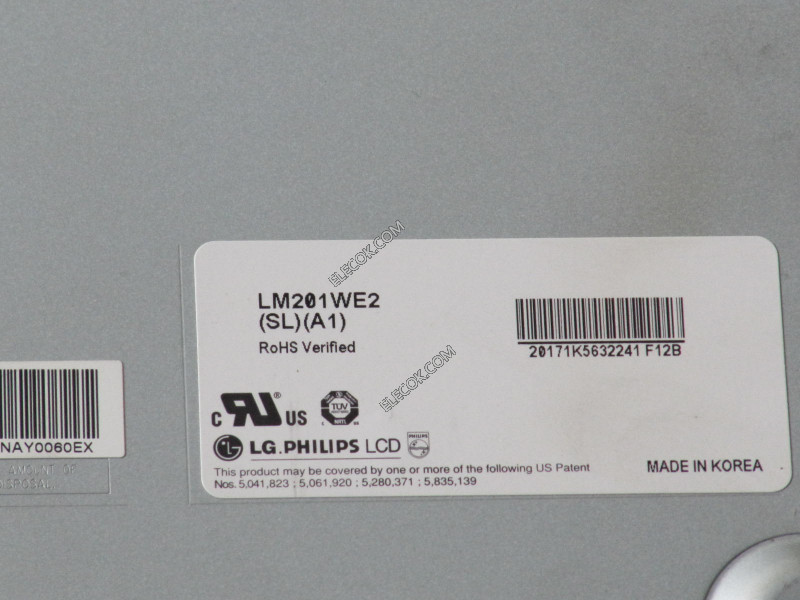 LM201WE2-SLA1 20,1" a-Si TFT-LCD Panel számára LG.Philips LCD used 