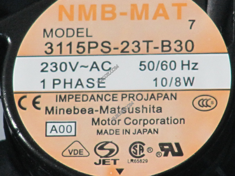 NMB 3115PS-23T-B30-A00 230V 0,055A 8W Cooling Fan 