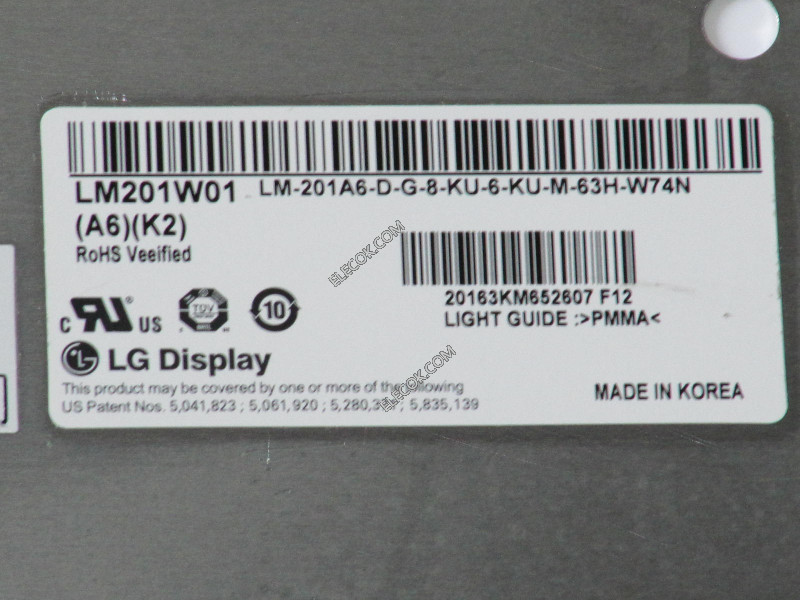 LM201W01-A6K2 20.1" a-Si TFT-LCD Panel for LG.Philips LCD