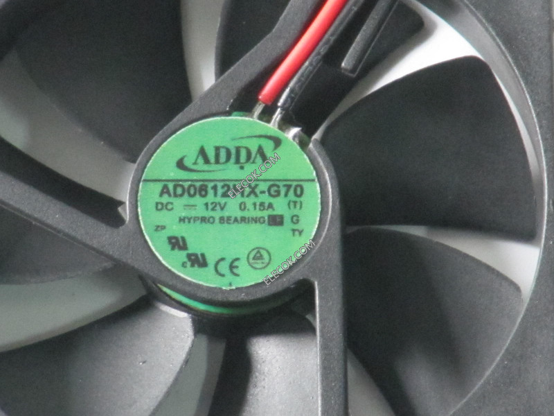 ADDA AD0612HX-G70 12V 0,15A 2wires Cooling Fan 