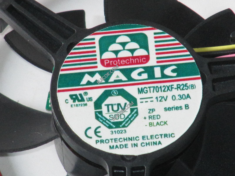 MAGIC MGT7012XF-R25(B) 12V 0.30A  3wires  fan