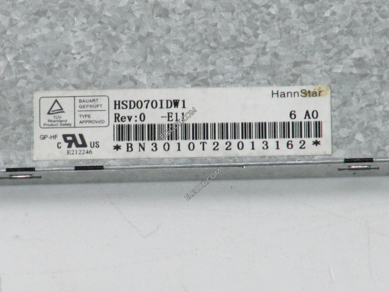 HSD070IDW1-E11 7.0" a-Si TFT-LCD Panel pro HannStar 