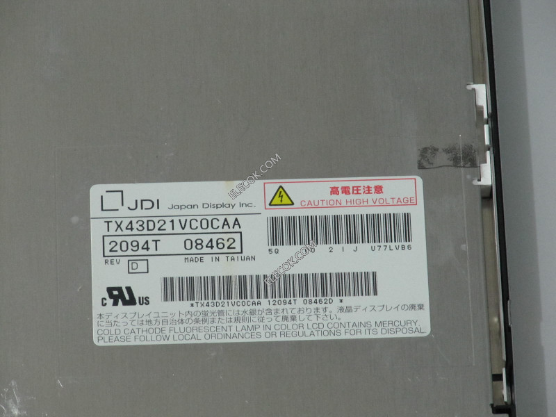 TX43D21VC0CAA 17.0" a-Si TFT-LCD Panel számára HITACHI 