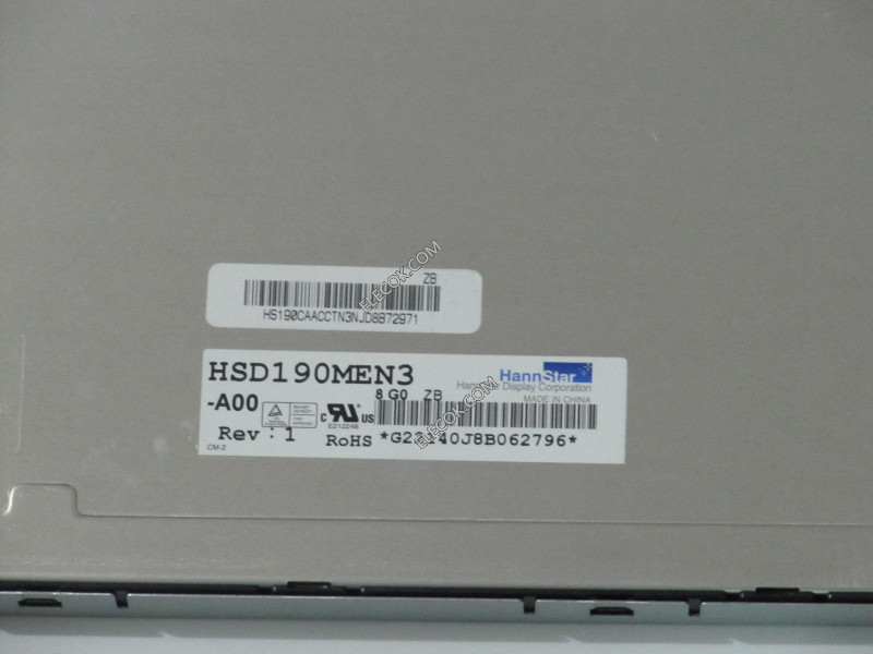 HSD190MEN3-A00 19.0" a-Si TFT-LCD Panel számára HannStar 