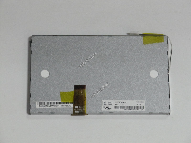 HSD070I651-F20 7.0" a-Si TFT-LCD Panel számára HannStar replacement 