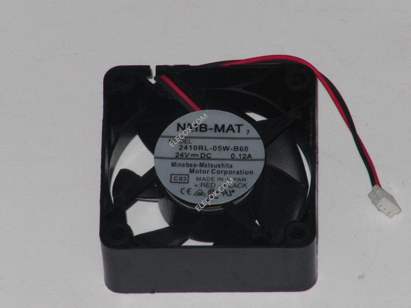 NMB 2410RL-05W-B60 24V 0.12A 2wires cooling fan